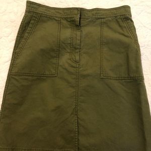 Olive green midi skirt-Jcrew
